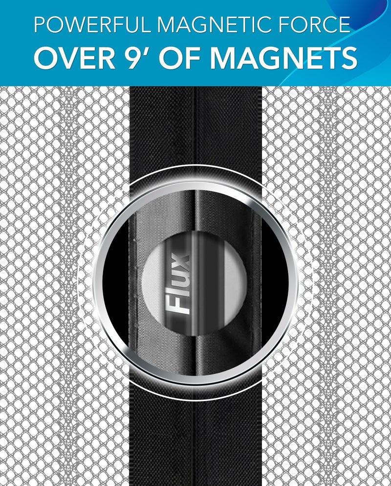Flux Phenom The Original Magnetic Screen Door 38x82 Inch - Easy Install  Strong Magnet Strength  Self-Sealing Mesh  Pet Tested  Hands-Free Entry  Door Screen Magnetic Closure  Keeps Bugs Out - Gray - Image 4